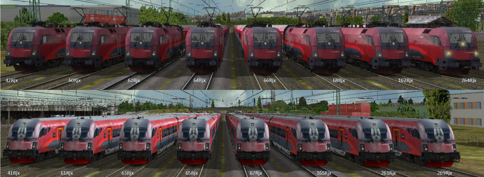 Railjet activity pack FRISSÍTVE: 2022.01.04. 17:16 (Service fájlok:269, 62, 68 illetve consistok pótlása: 269, 68)